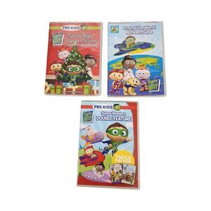 Super Why! PBS Kids DVD Lot 3 Titles Christmas Double Feature World Adventure